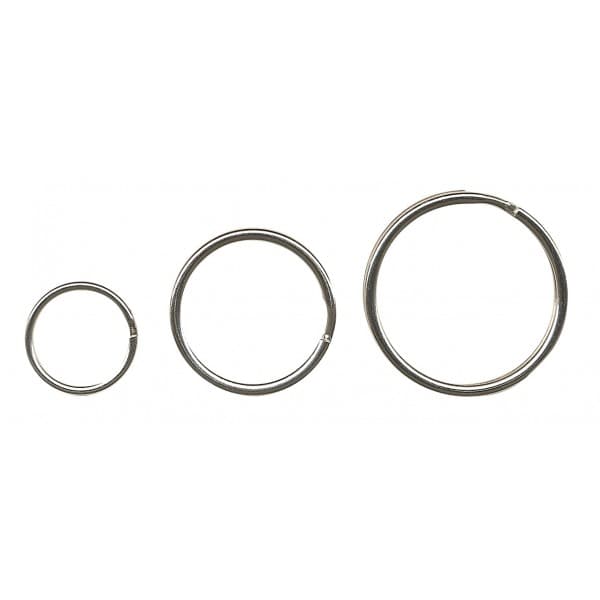 Inele metalice pentru chei, D - 33mm,  10 buc/set, ALCO - argintii