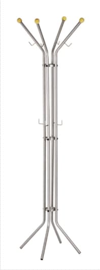 Cuier metalic argintiu ALCO, 180/52cm, cu 12 agatatori metalice