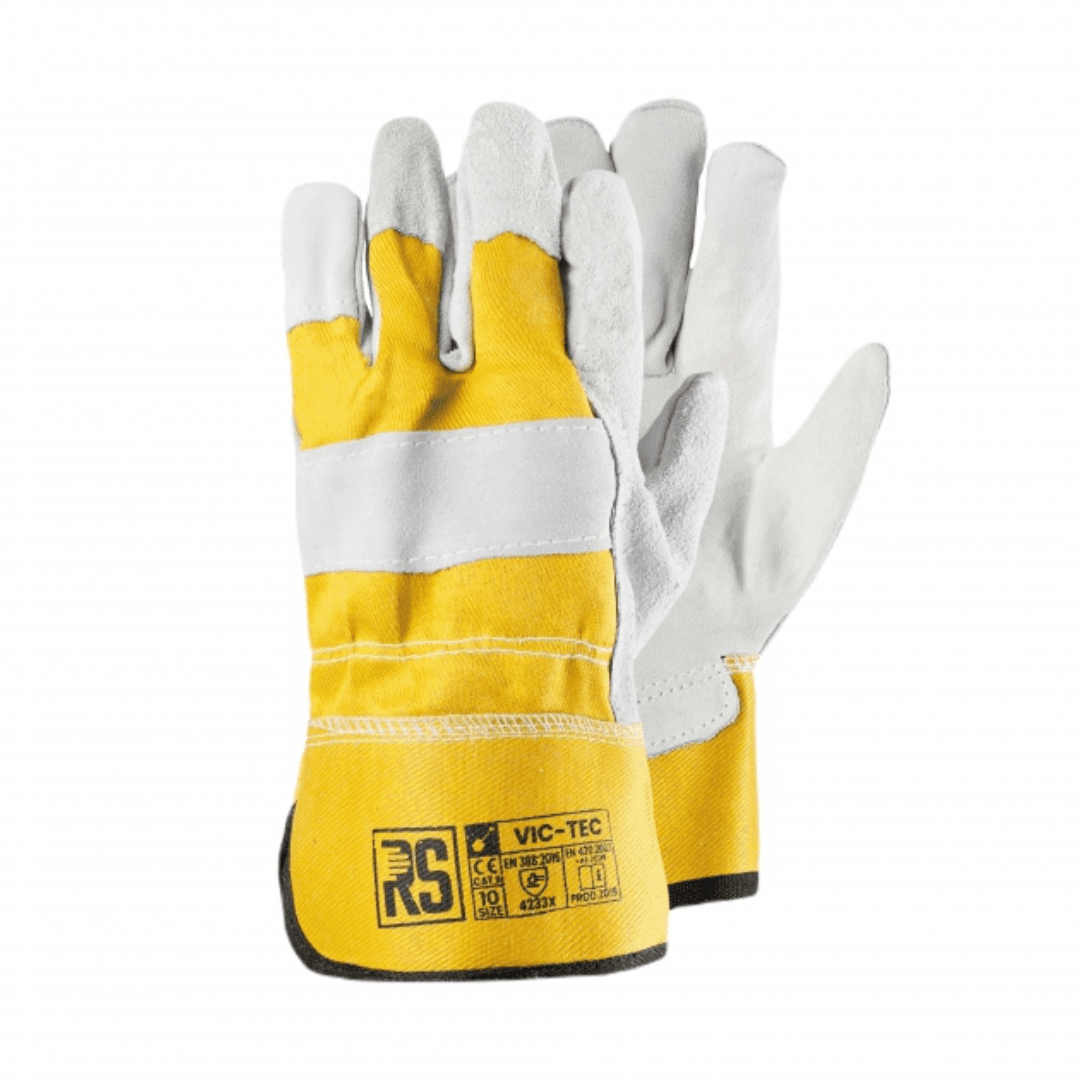Manusi protectie, din piele de vaca, EN 388 (3243X), EN 420+A1, RS- Vic Tec - marimea 11