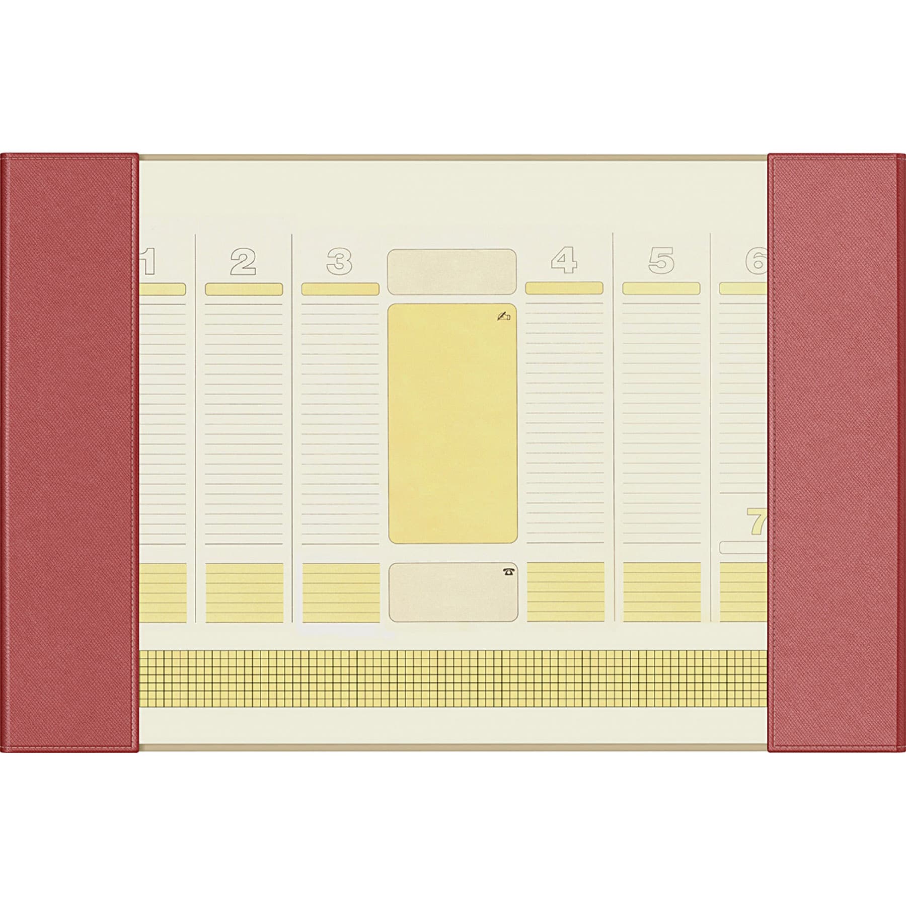 Mapa birou B3  Precision Alicante Burgundy Lined