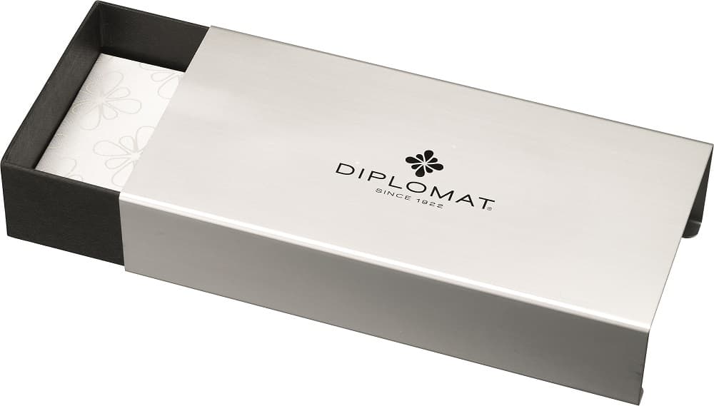 Stilou Diplomat Excellence A plus, cu penita M, din otel inoxidabil - Rome Black White