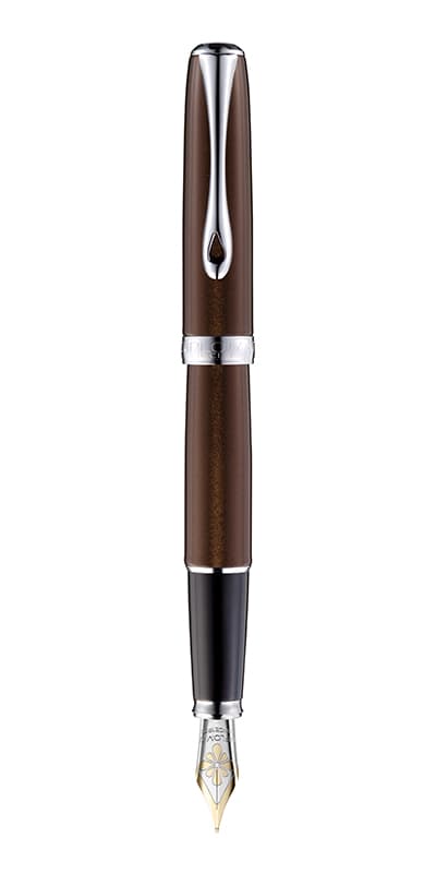 Stilou Diplomat Excellence A2, cu penita M, aurita 14kt. - Marrakesh Chrome