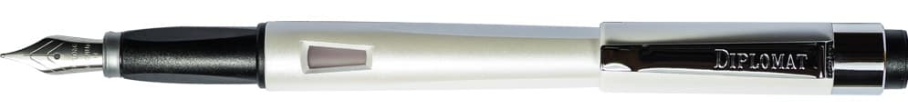 Stilou Diplomat Magnum, cu penita M, din otel inoxidabil - pearl white