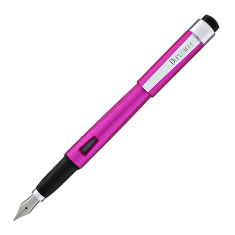 Stilou DIPLOMAT Magnum, cu penita B, din otel inoxidabil - hot pink
