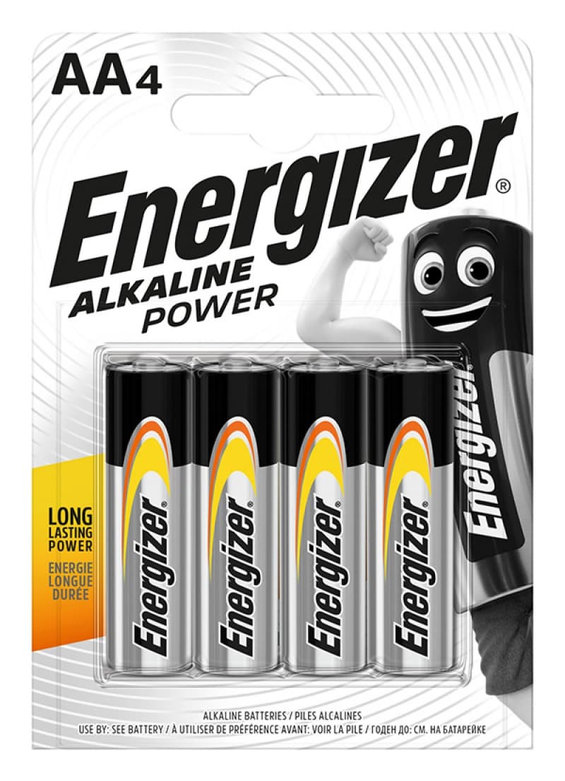 Baterii alkaline AA,  4 buc/set, Energizer