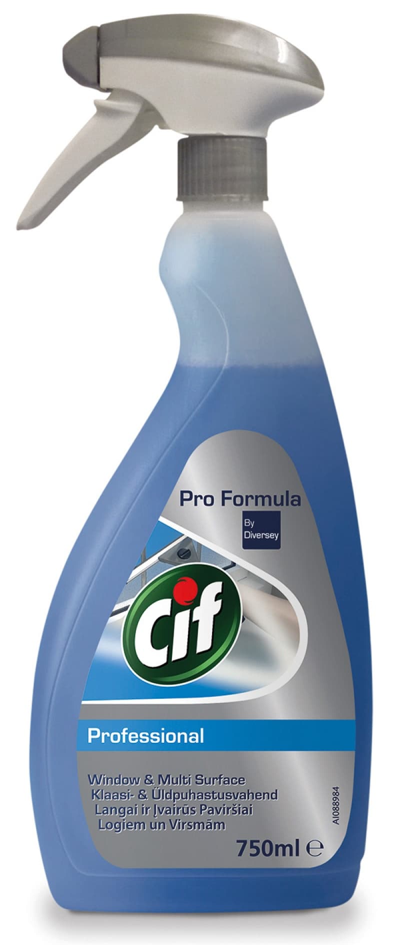 CIF Professional Window & Multisurfaces, cu pulverizator, pentru curatat geamuri, 750ml