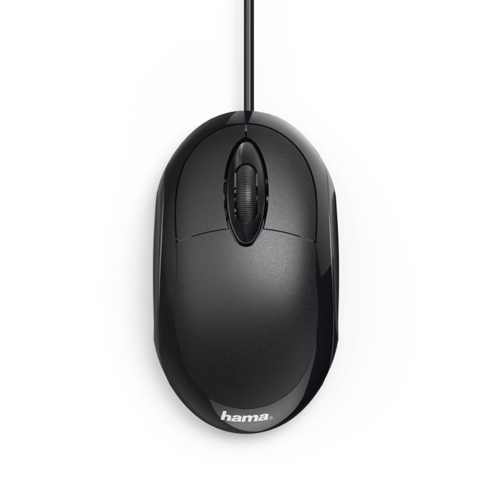 Mouse Optic Hama MC-100 cu fir, 3 butoane, negru