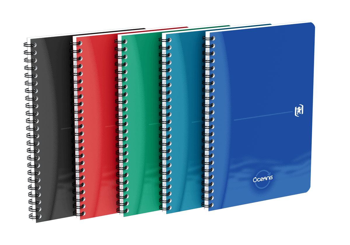 Caiet A5 Oxford Office Oceanis, 90 file, hartie Optik 90g/mp, spira dubla, scribzee, matematica, diverse culori