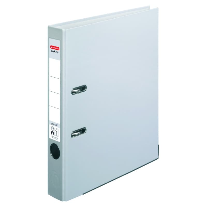 Biblioraft plastifiat 5 cm Herlitz A4-gri