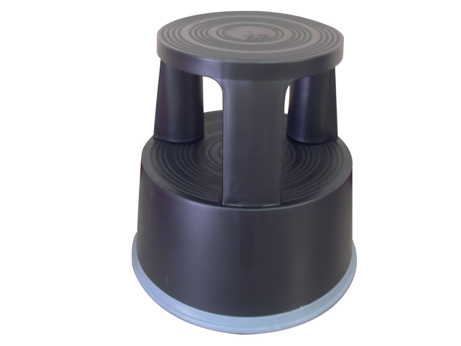 Taburet plastic cu rotile, pentru rafturi inalte, Q-Connect - negru