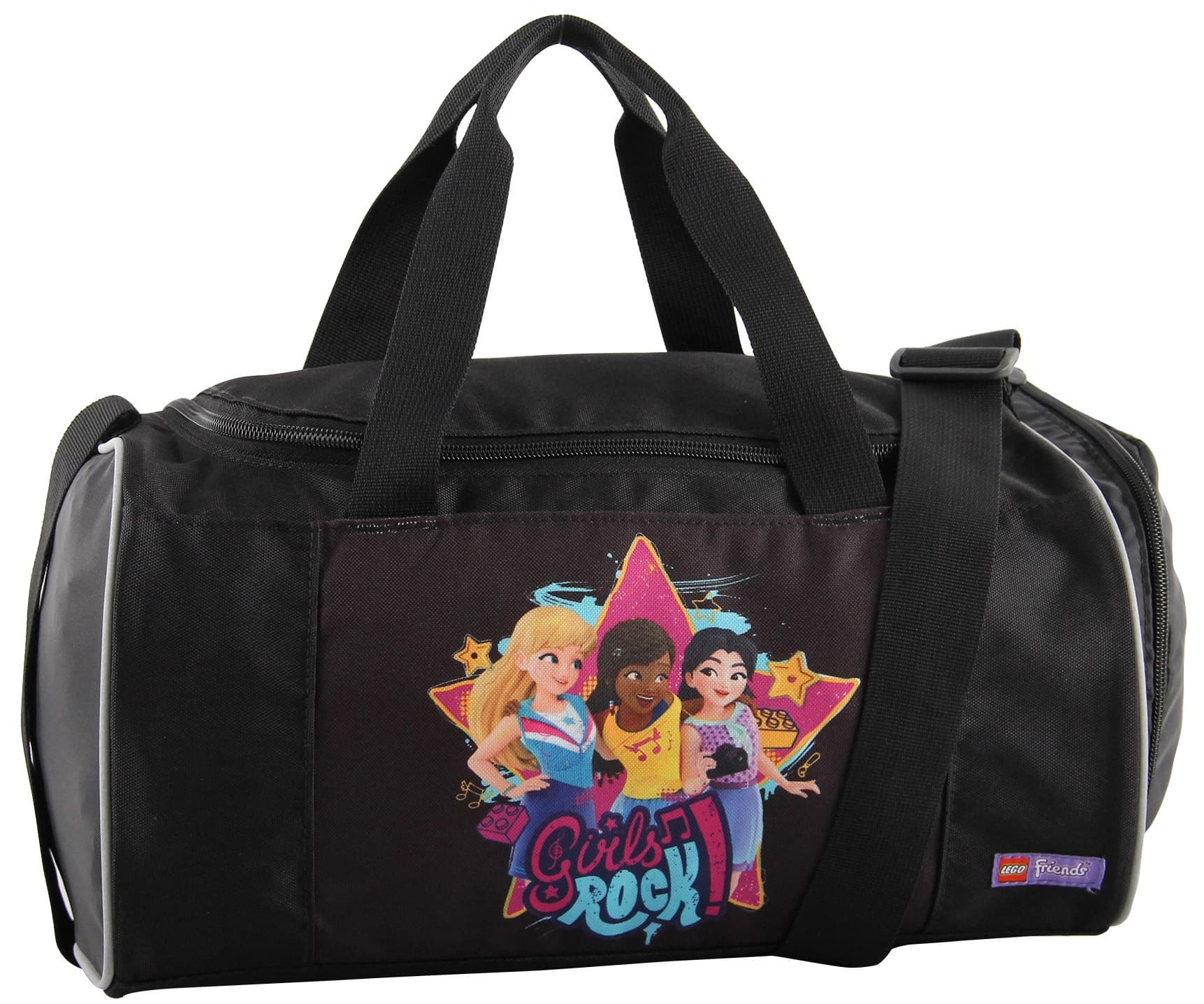 Geanta Sport LEGO Core Line - Design Friends Girls Rock cu Buzunar pentru Incaltaminte