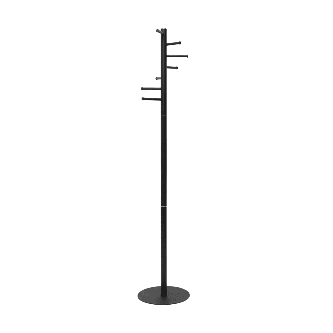 Cuier cu 7 agatatori, suport pentru umbrele, din metal, MAUL Caurus- negru