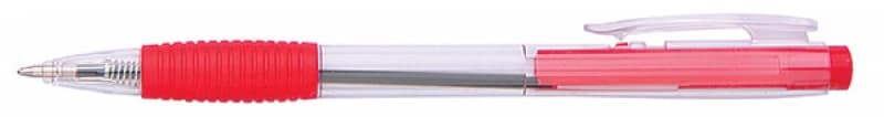 Pix cu mecanism, rubber grip, varf 0.7mm, Office Products - rosu