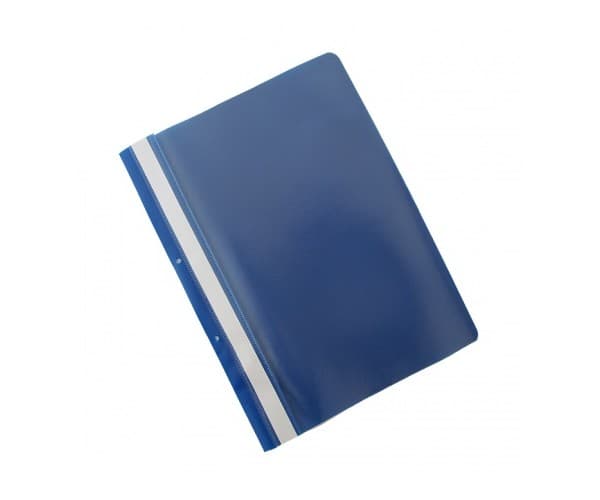 Dosar plastic PP cu sina, cu gauri, grosime 100/170 microni, 50 buc/set, Office Products - bleumarin