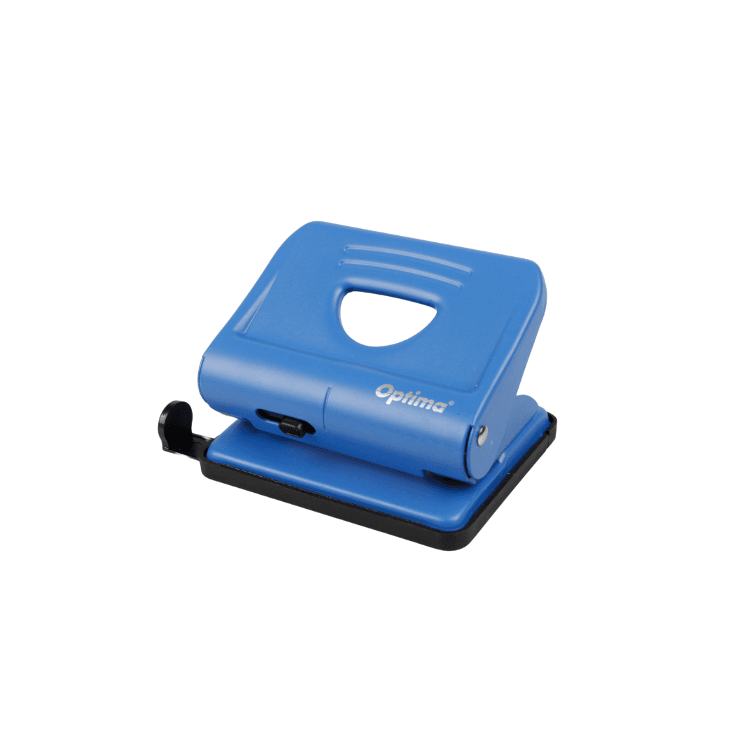 Perforator metalic,  20 coli, Optima Premium MP20 - albastru