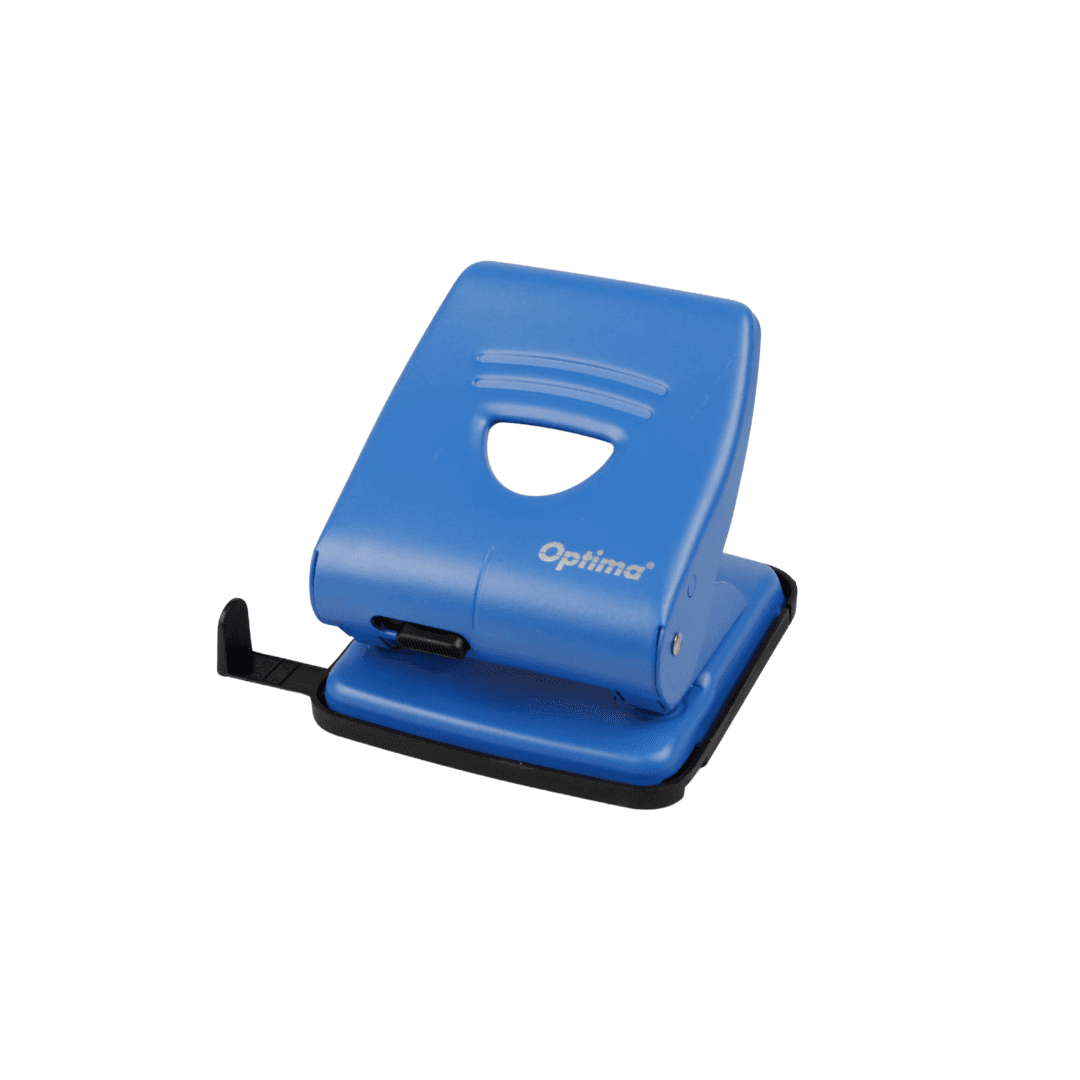 Perforator metalic,  30 coli, Optima Premium MP30 - albastru