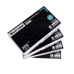 Manusi nitril PPS, unica folosinta, 100 buc/cutie - negre - marime   L