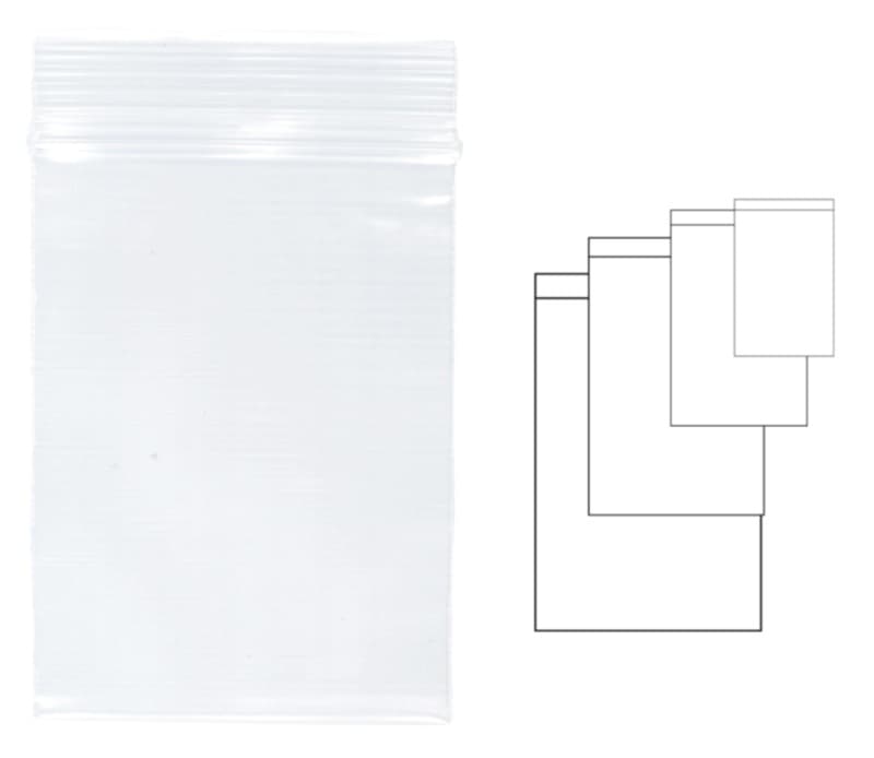 Pungi plastic cu fermoar pentru sigilare,  80 x 120 mm, 100 buc/set, KANGARO - transparente
