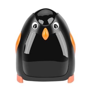 Ascutitoare electrica Eagle EG-5008, alimentare 4 baterii AA neincluse, 1 orificiu, 8mm, model pinguin, plastic, negru