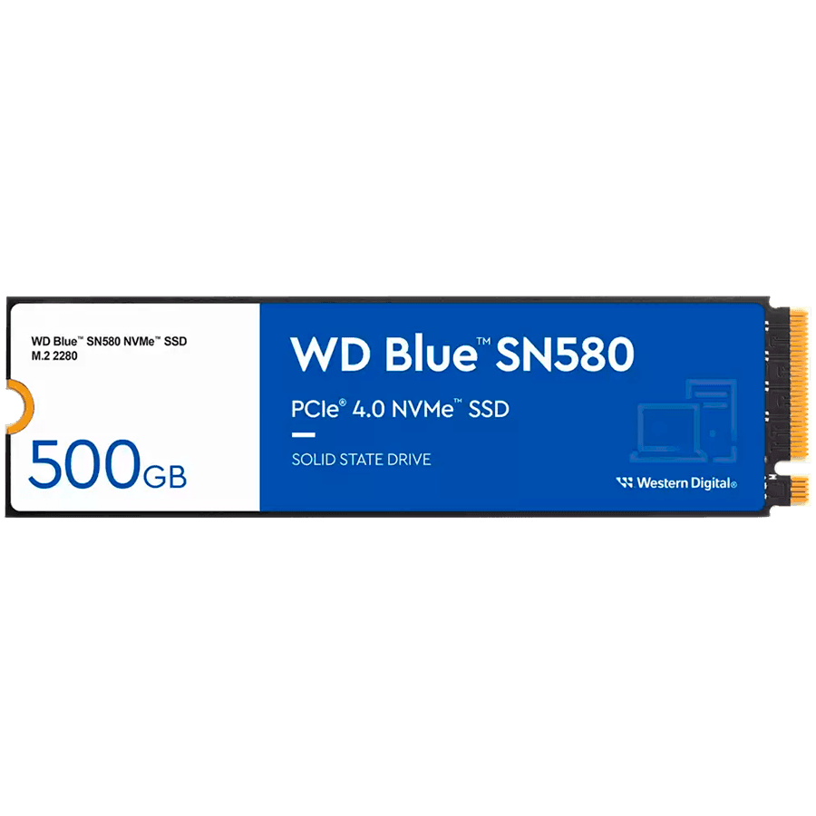 SSD WD Blue SN580 500GB M.2 2280 PCIe Gen4 x4 NVMe TLC - WDS500G3B0E-00CHF0