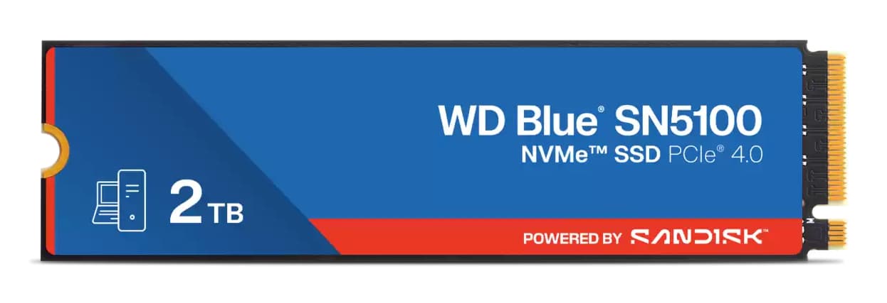SSD WD Blue SN5100 2TB M.2 2280 PCIe Gen4 x4 NVMe QLC 3D - WDS200T5B0E-00CPE0
