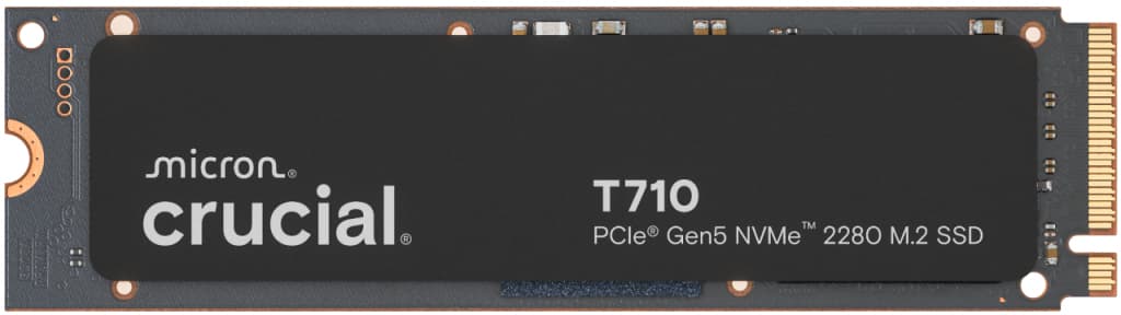 CRUCIAL T710 2TB PCIe Gen5 NVMe M.2 2280 SSD up to 14500 MB/s read and 13800 MB/s write „CT2000T710SSD8”