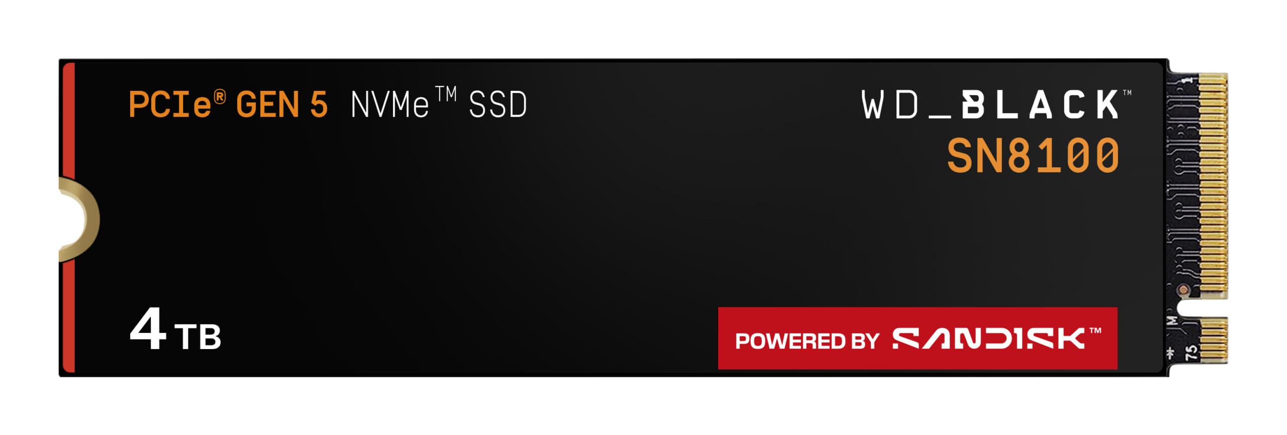 SSD WD Black SN8100 4TB M.2 2280 PCIe Gen5 x4 NVMe - WDS400T1X0M-00CMT0