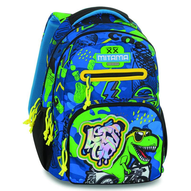 Ghiozdan Mitama New Plus, 3 compartimente, Cool Dino