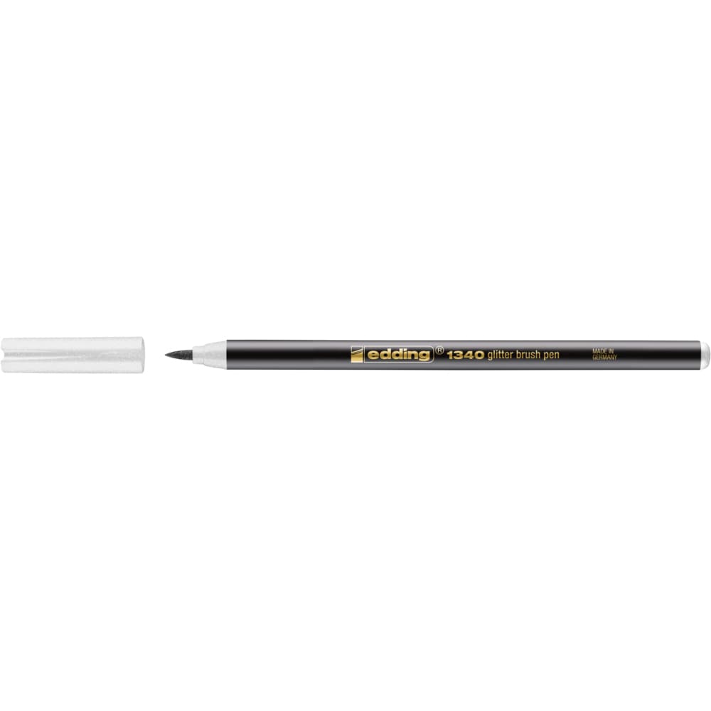 Marker Edding 1340 Glitter, varf tip pensula, transparent, 1-6 mm