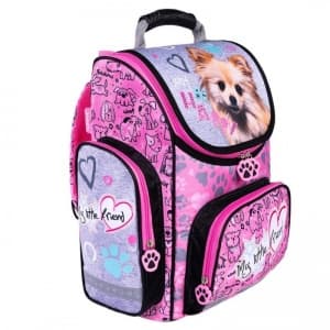 Ghiozdan St.Majewski My Little Friend Dog, 1 compartiment, 3 buzunare, roz, 42845