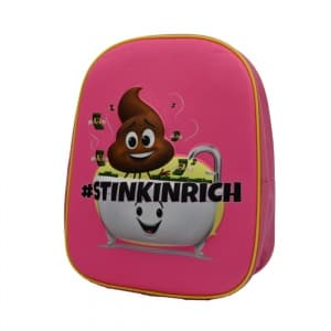Ghiozdan gradinita 3D Emoji Stinkinrich Roz, 4455PK, gradinita, 1 compartiment