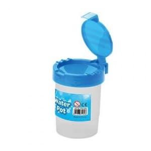 Pahar pictura Keyroad, cu capac, cu suport pensule, albastru, KR971860