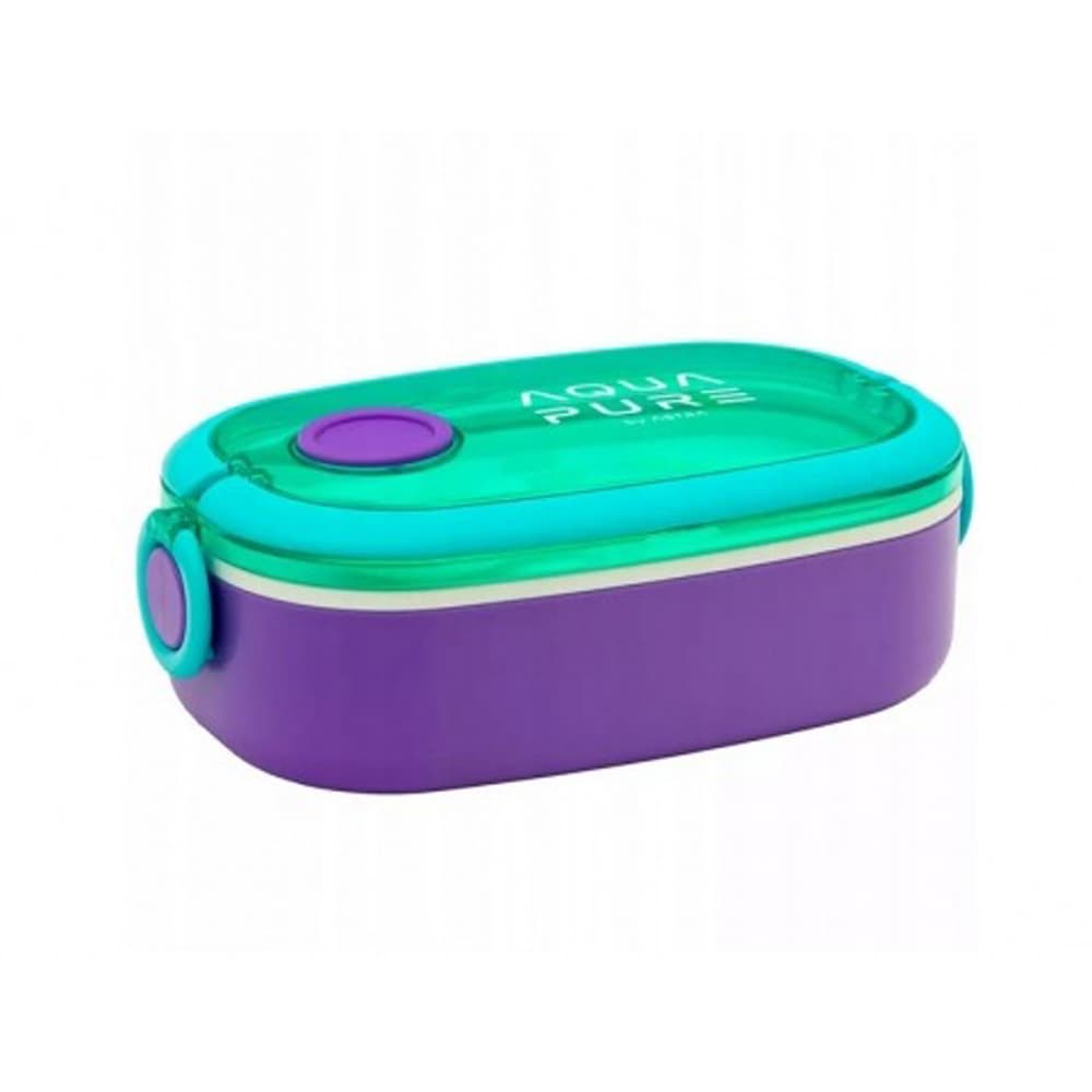 Cutie pentru pranz Astra Aqua Pure, 900 ml, 21 x 12 x 7 cm, mov/verde
