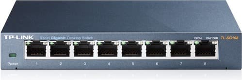 SWITCH TP-LINK 8 porturi Gigabit. carcasa metalica „TL-SG108” (timbru verde 2 lei)