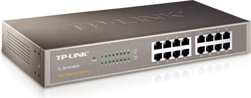 SWITCH TP-LINK 16 porturi 10/100Mbps. carcasa metalica „TL-SF1016DS” (timbru verde 2 lei)