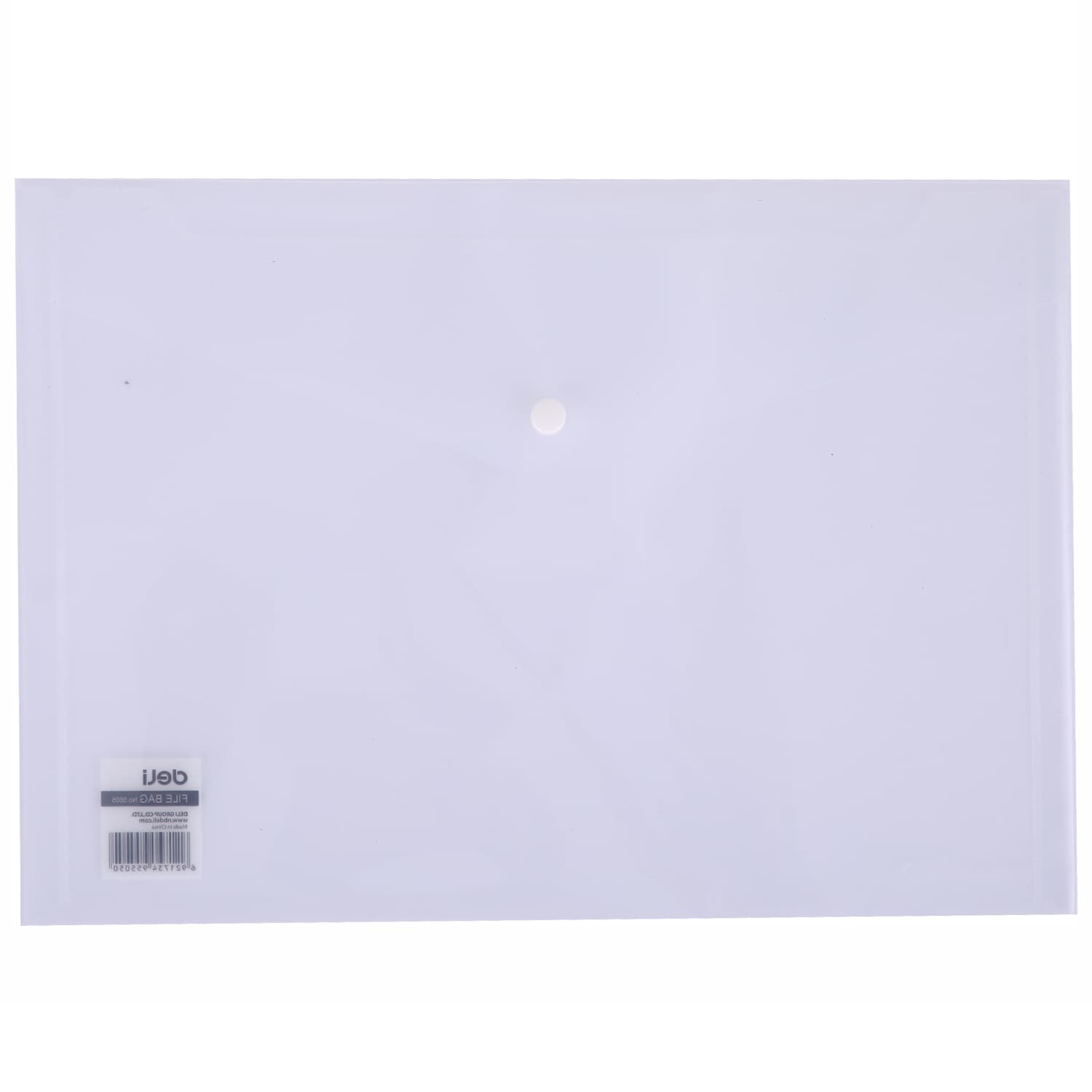 MAPA PLASTIC CU BUTON A4 TRANSPARENTA DELI