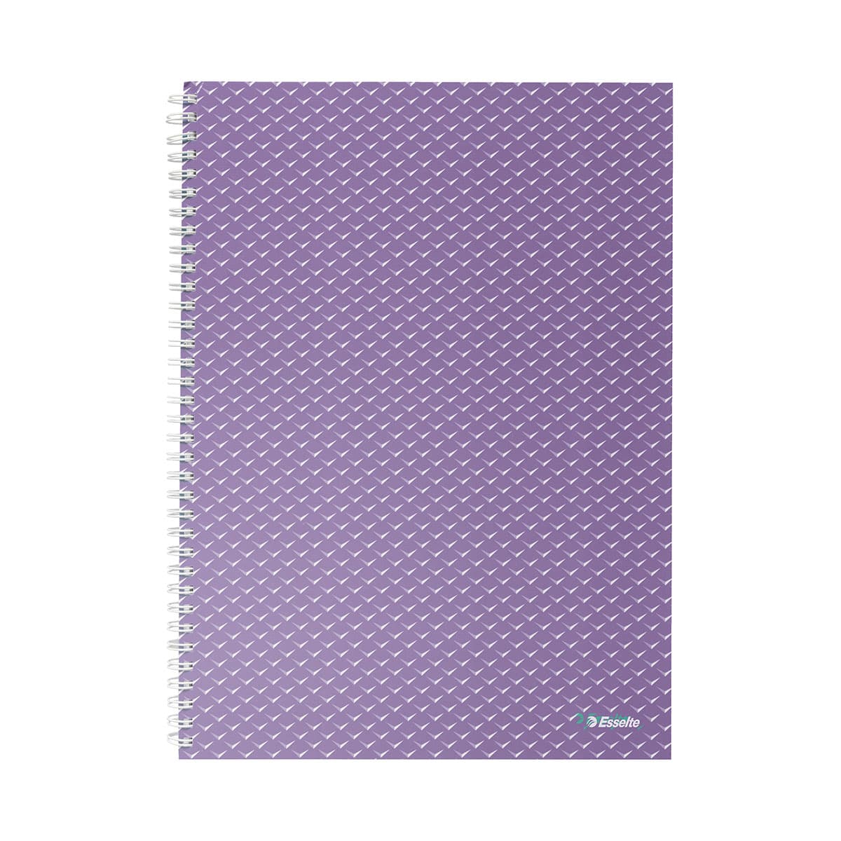 Caiet de birou Esselte Colour'Breeze, carton, reciclabil, certificare FSC, A4, 80 coli, cu spira, dictando, lavanda