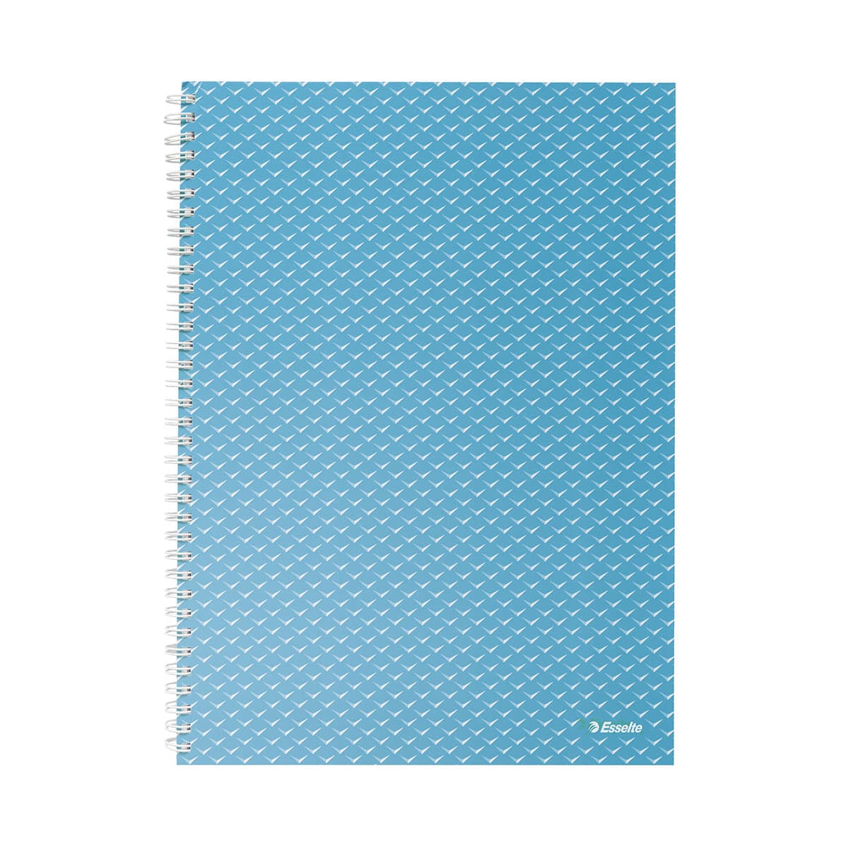 Caiet de birou Esselte Colour'Breeze, carton, reciclabil, certificare FSC, A4, 80 coli, cu spira, matematica, albastru