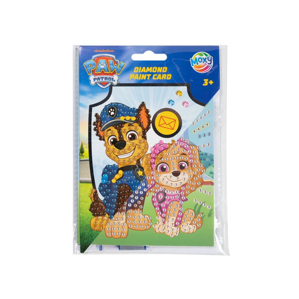 Set pictura cu diamante pe card Creative Craft, Paw Patrol, cu plic si felicitare