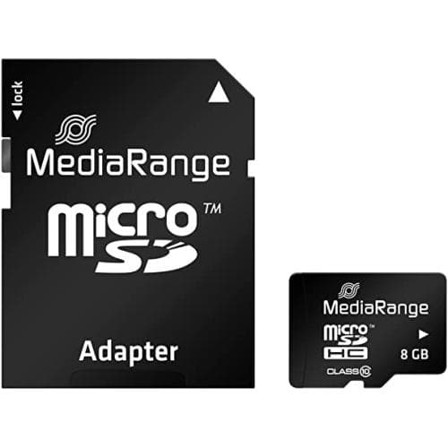 MediaRange Micro SDHC 8GB Class 10 with SD adapter - MR957