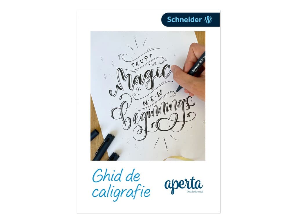 Ghid de caligrafie Aperta + 1 liner CADOU