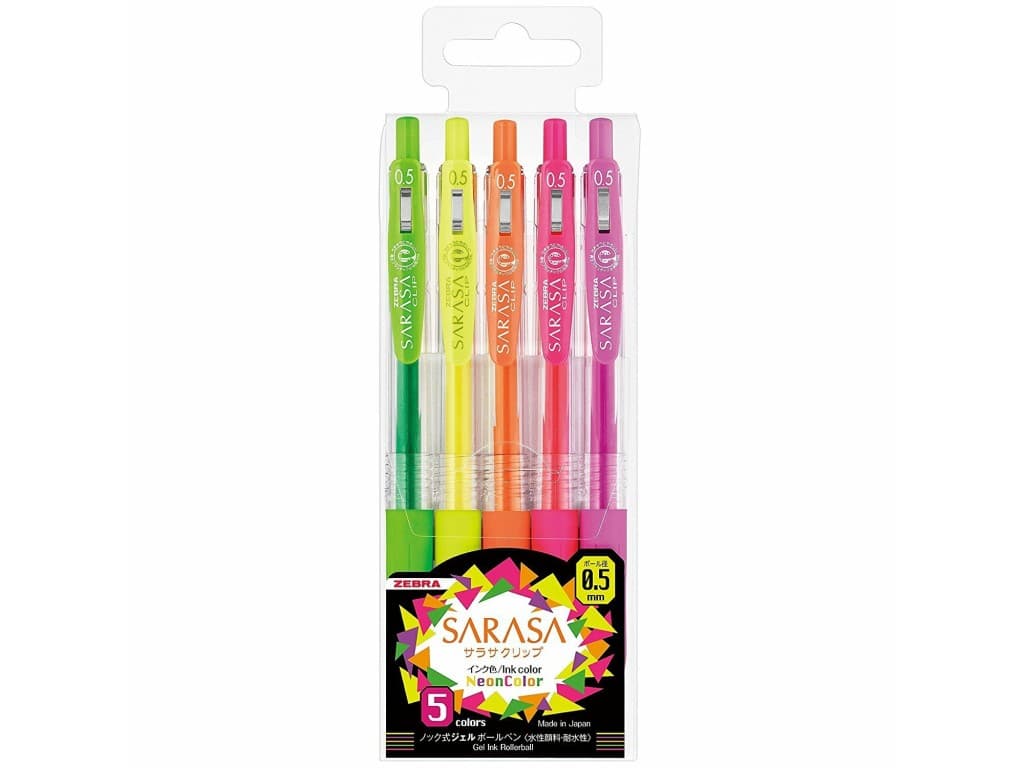 Pix cu gel Neon Zebra 5 culori/set