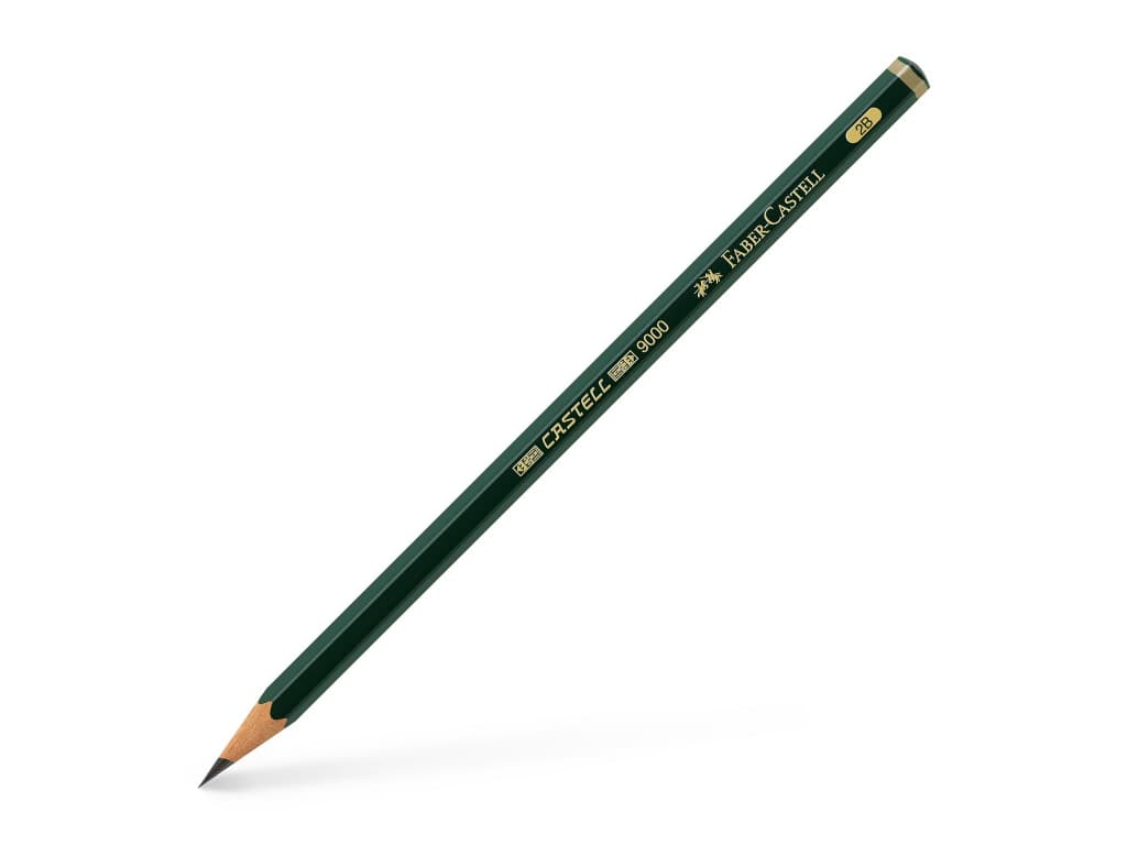 Creion grafit 2B hexagonal Castell 9000 Faber-Castell