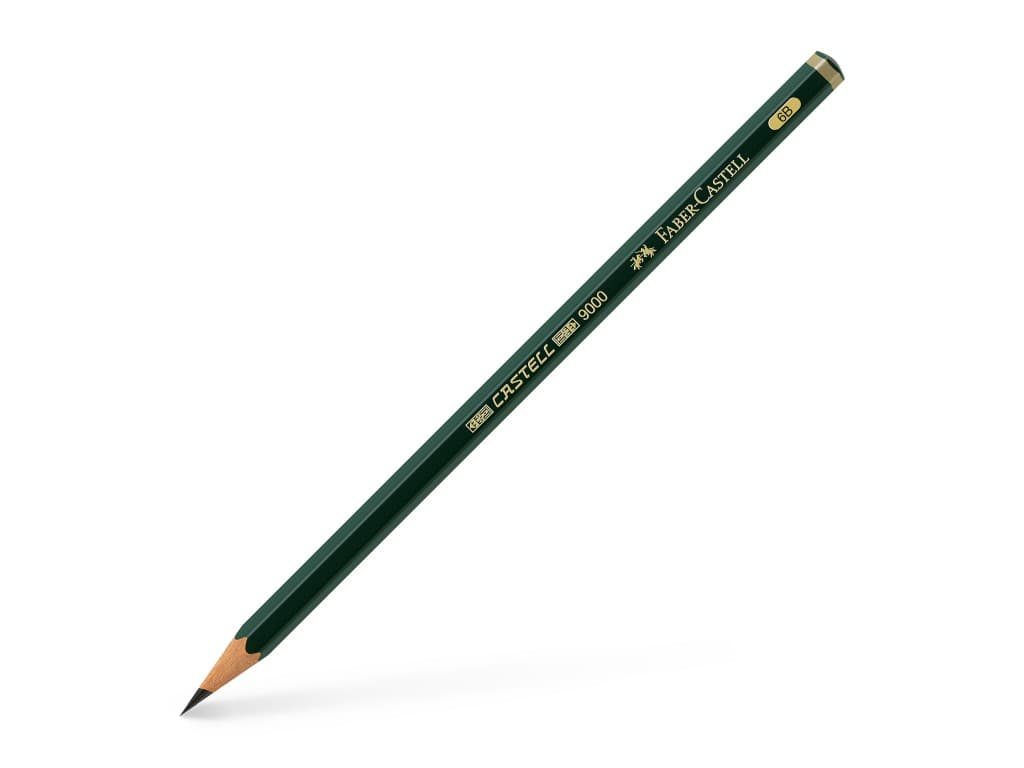 Creion grafit 6B hexagonal Castell 9000 Faber-Castell