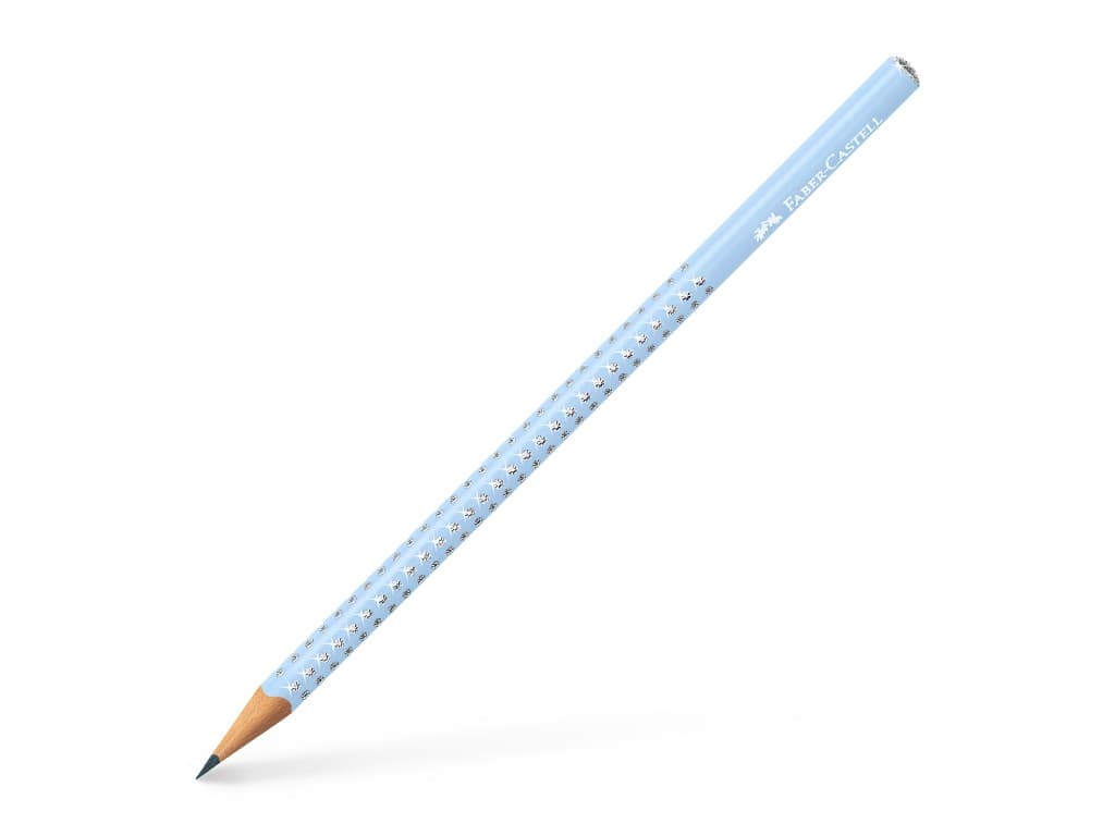 Creion grafit B rotund sparkle bleu sky 2024 Faber-Castell