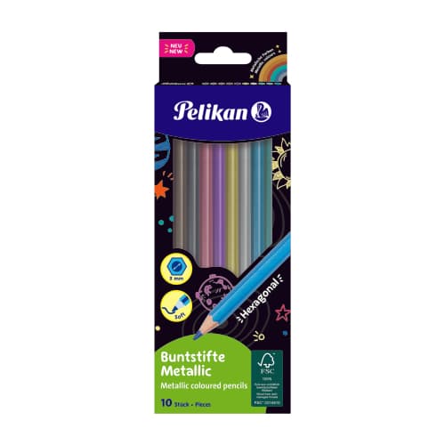 CREIOANE COLORATE HEXAGONALE METALIZATE SET10