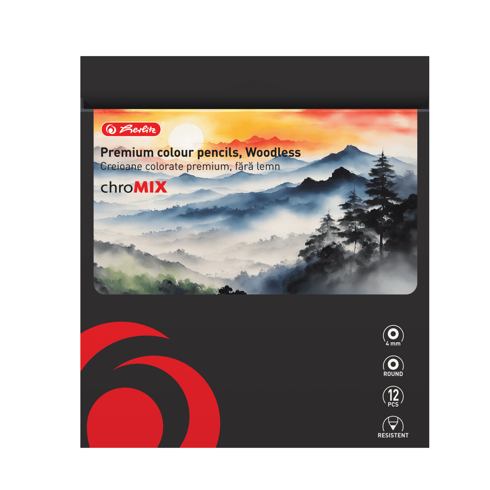 CREIOANE COLORATE FARA LEMN MINA LACUITA ROTUNDE 7.2MM SET12