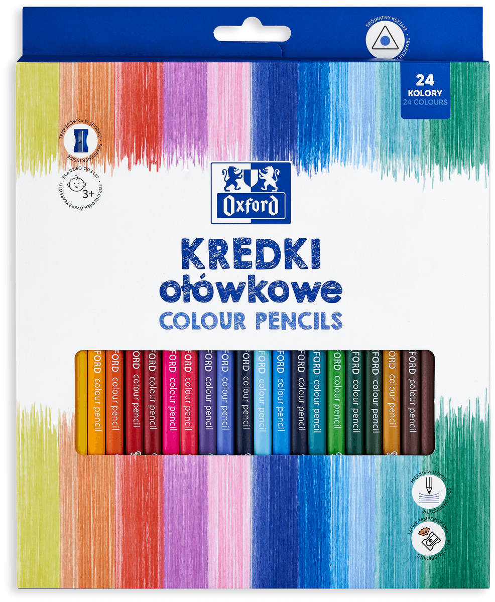 CREIOANE COLORATE OXFORD TRIUNGHIULARE +ASCUTITOARE CUTIE CARTON SET24