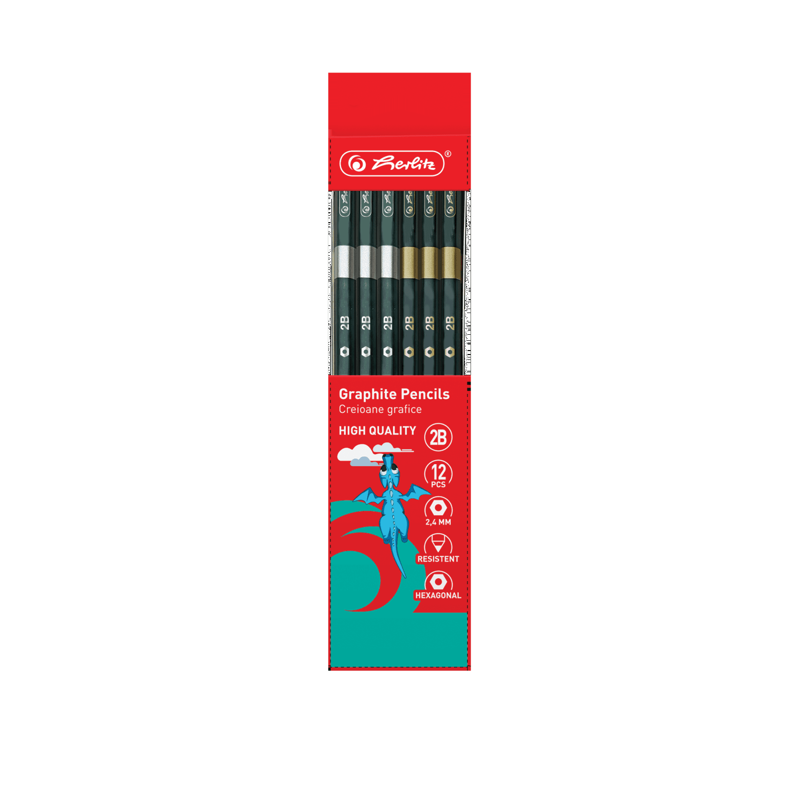 CREION GRAFIT 2B HEXAGONAL 2.4MM SET12