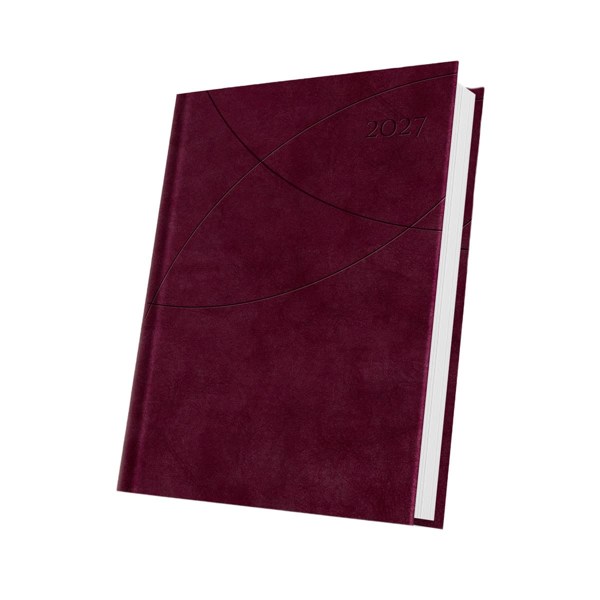 AGENDA DATATA A5 352PAG PREMIUM DELUXE FAVIGNANA COPERTA PIELE SINTETICA ROSU BURGUNDY FOLIO AURIU 2027